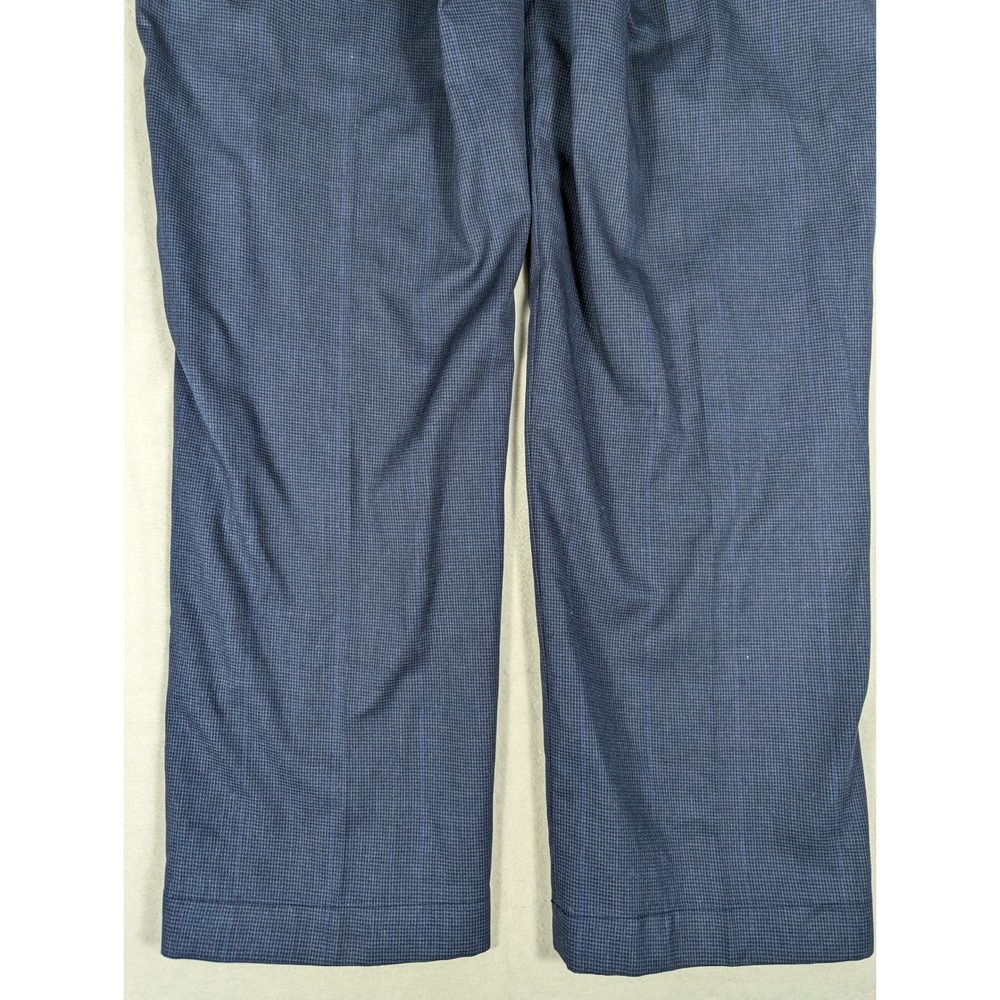 Brooks Brothers Clark Advantage Chino Pants 36 Navy Micro Houndstooth Check - Picture 6 of 9